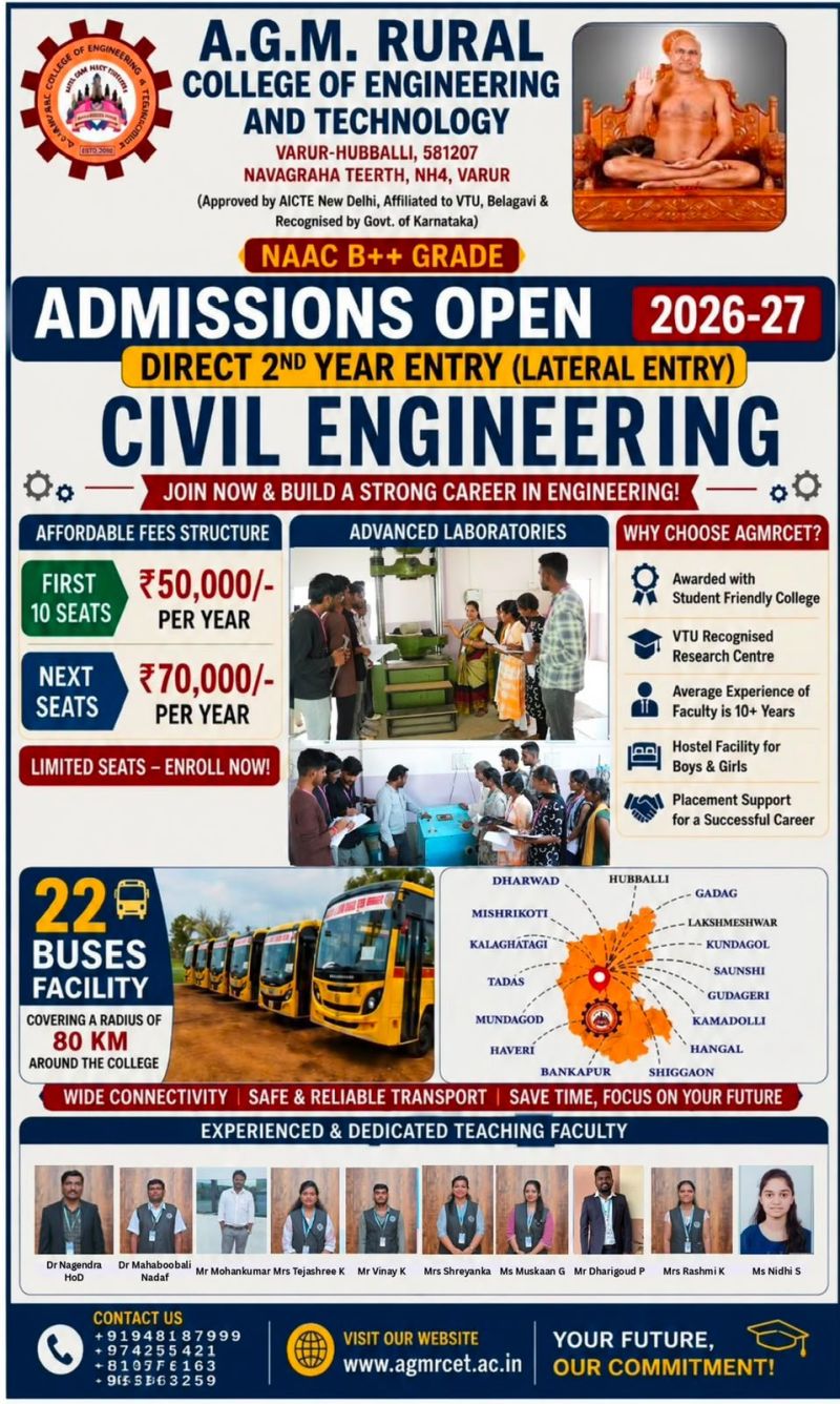 Civil Engineering Admissions Open 